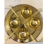 Combo 01 Dragon Phoenix Brass Altar Bowl & Chopsticks Set Vietnamese
