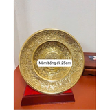 Copper Fruit Offering Tray - Vietnamese Mâm Bồng, Diameter 25cm, Handcrafted Copper Artwork from Đại Bái Craft Village