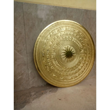 DONG SON Bronze Drum Face Wall Decor - 60cm - Handcrafted in Dai Bai Bronze Casting Village, Vietnam