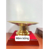 Copper Fruit Offering Tray - Vietnamese Mâm Bồng, Diameter 25cm, Handcrafted Copper Artwork from Đại Bái Craft Village