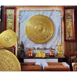 DONG SON Bronze Drum Face Wall Decor - 60cm - Handcrafted in Dai Bai Bronze Casting Village, Vietnam