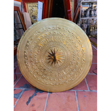 DONG SON Bronze Drum Face Wall Decor - 60cm - Handcrafted in Dai Bai Bronze Casting Village, Vietnam