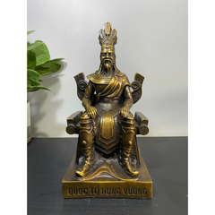 Bronze Statue of the National Viet VUA HUNG – HUNG VUONG, Ancestor King - Hung King with Antique Patina