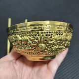 Combo 01 Dragon Phoenix Brass Altar Bowl & Chopsticks Set Vietnamese