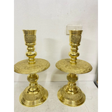 Brass Candle Holders for Buddhist and Catholic Altars, Handcrafted by Artisans from Đại Bái Craft Village, Vietnam