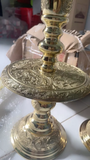 Brass Candle Holders for Buddhist and Catholic Altars, Handcrafted by Artisans from Đại Bái Craft Village, Vietnam
