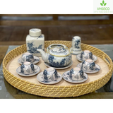 Handmade Bat Trang Pottery Tea Set - Authentic Vietnamese Craftsmanship | Delightful Taste & Unique Design