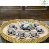 Handmade Bat Trang Pottery Tea Set - Authentic Vietnamese Craftsmanship | Delightful Taste & Unique Design