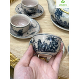 Handmade Bat Trang Pottery Tea Set - Authentic Vietnamese Craftsmanship | Delightful Taste & Unique Design