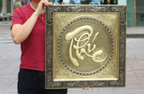 Copper Calligraphy Painting with the Characters "Phuc Loc Tho" – A Handicraft Product from Dai Bai Village, Vietnam